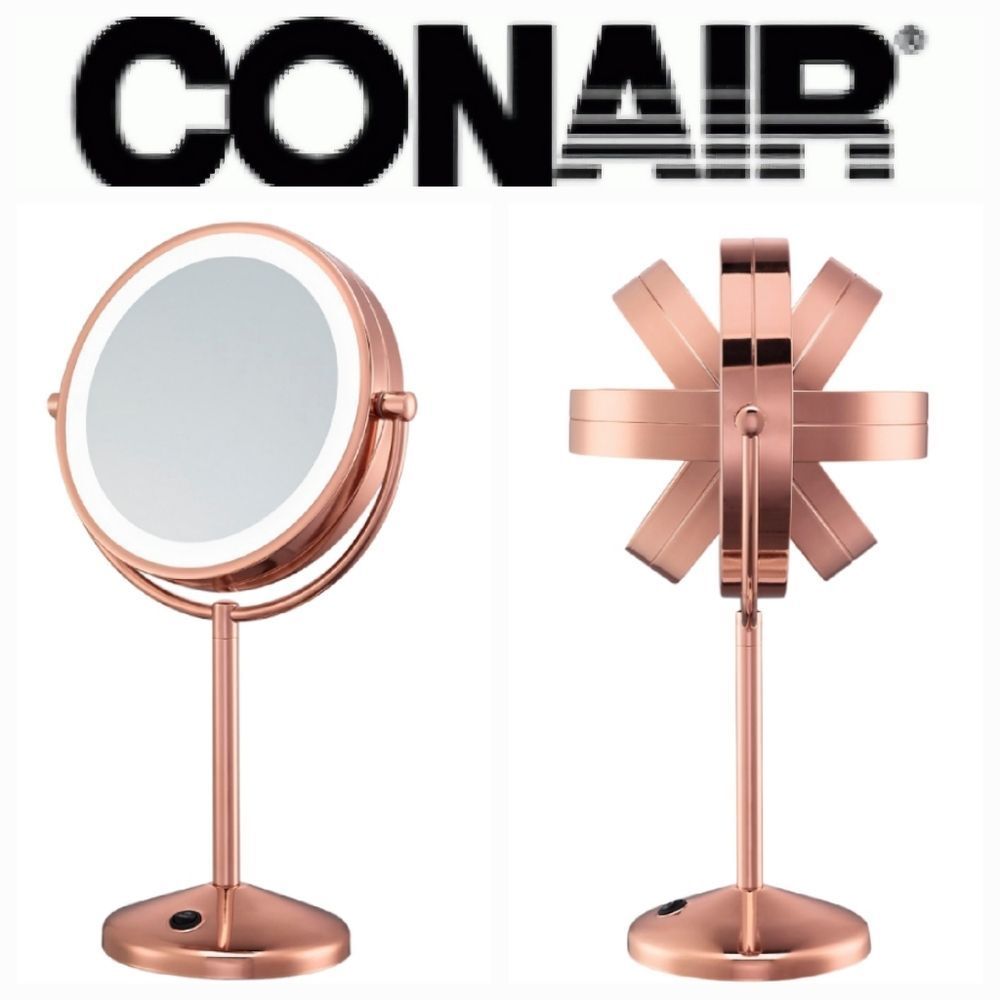 Conair Rose Gold Vanity LED Double-Sided 1X/10X Magnification Mirror